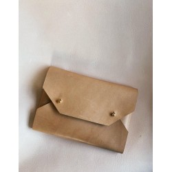 Knitting Clutch in vero cuoio italiano