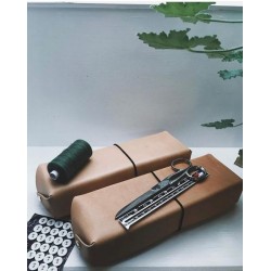 Knitting Case - astuccio in vero cuoio italiano