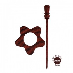 Spilla da scialle in legno ROSE - GARNET