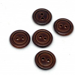 Bottoni a 2 fori - Bottone in legno - 28 mm beige - Union Knopf by